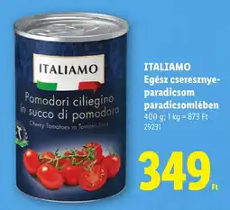 Lidl Italiamo egész cseresznye-paradicsom paradicsomlében ajánlat