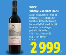 Lidl Bock villányi cabernet franc ajánlat