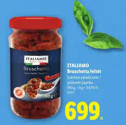 Lidl Itali amo bruschetta feltét ajánlat