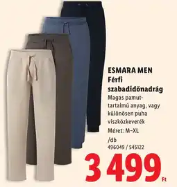 Lidl Esmara men férfi szabadidőnadrág ajánlat
