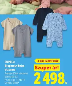 Lidl Lupilu biopamut baba pizsama ajánlat