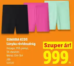 Lidl Esmara kids lányka rövidnadrág ajánlat