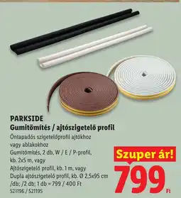 Lidl Parkside gumitömítés ajtószigetelő profil ajánlat