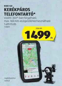 ALDI Ride+Go kerékpáros telefontartó ajánlat