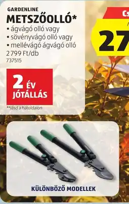 ALDI Gardenline metszőolló ajánlat
