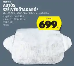 ALDI Ride+Go autós szélvédőtakaró ajánlat