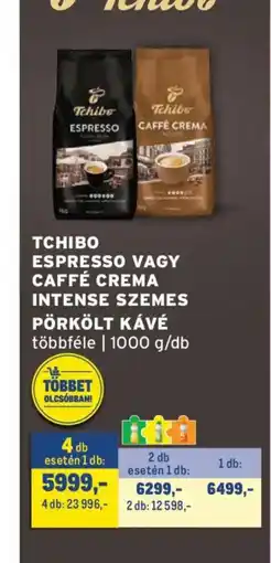 Metro Tchibo espresso vagy caffé crema ajánlat