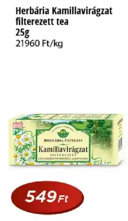 Real Herbária kamillavirágzat filterezett tea ajánlat
