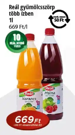 Real Reál gyümölcsszörp ajánlat