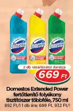 Real Domestos extended power fertőtlenítő folyékony tisztítószer ajánlat