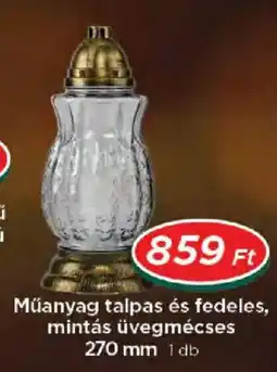 Real Műanyag talpas és fedeleles, mintás üvegmécses ajánlat