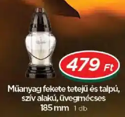 Real Műanyag fekete tetejű és talpú, szív alakú, üvegmécés ajánlat