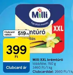 Tesco Milli krémtúró ajánlat