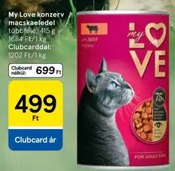 Tesco My Love konzerv macskaeledel többféle ajánlat