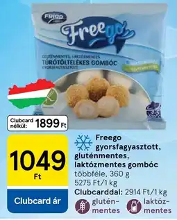 Tesco Freego gyorsfagyasztott gombóc ajánlat