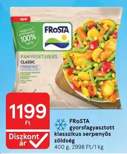 Tesco Frosta gyorsfagyasztott klasszikus serpenyős zöldség ajánlat