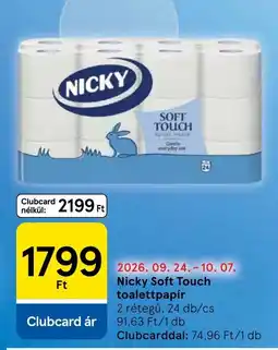 Tesco Nicky toalettpapír ajánlat