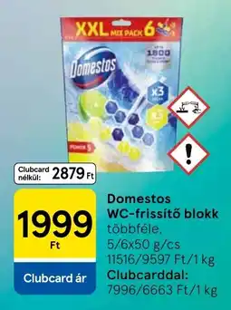 Tesco Domestos wc-frissítő blokk ajánlat
