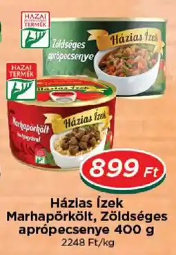 Real Háziás Ízek Marhapörkölt, Zöldséges aprópecsenye ajánlat