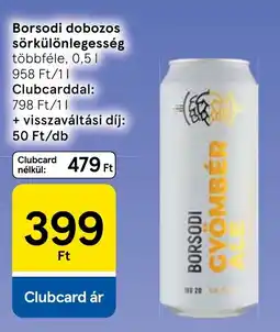 Tesco Borsodi gyömbér ale ajánlat
