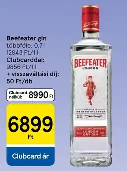 Tesco Beefeater gin ajánlat