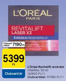 Tesco L'oreal revitalift arkrém ajánlat