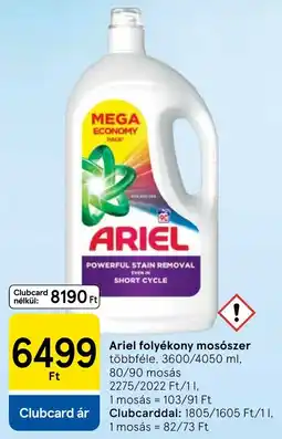Tesco Ariel folyékony mosószer ajánlat