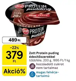 Tesco Zott protein pudding ajánlat
