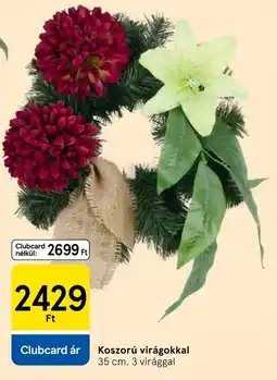 Tesco Koszorú virágokkal ajánlat