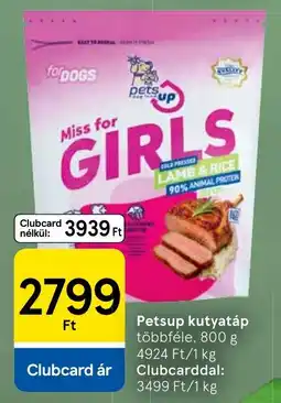 Tesco Petsup kutya táp ajánlat