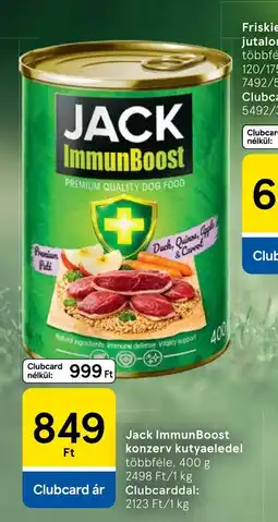 Tesco Jack immunboost konzerv kutyaeledel ajánlat
