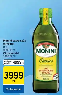 Tesco Monini extra szüz olívaolaj ajánlat