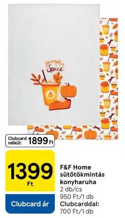 Tesco F&F Home sütőtőkmintás konyharuha ajánlat