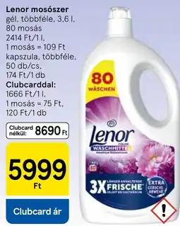 Tesco Lenor mosószer gél ajánlat