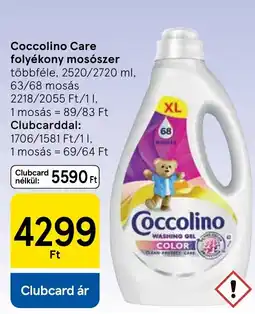 Tesco Coccolino Care folyékony mosószer ajánlat