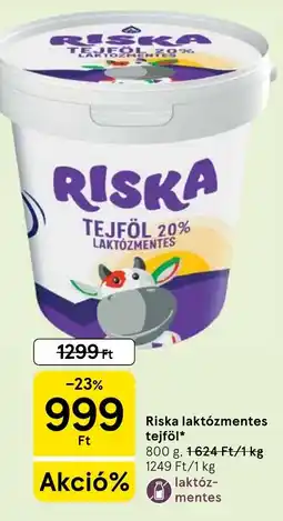 Tesco Riska laktózmentes tejföl ajánlat