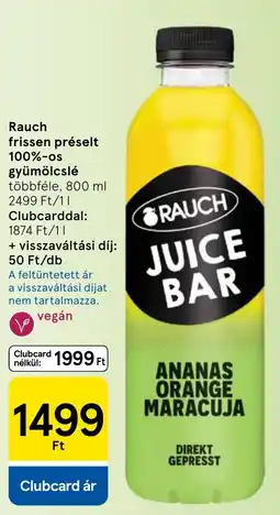 Tesco Rauch juice bar ajánlat