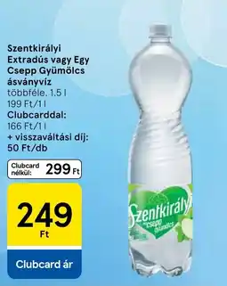 Tesco Szentkirályi ásványvíz ajánlat
