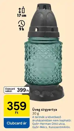 Tesco Üveg sírgyertya ajánlat