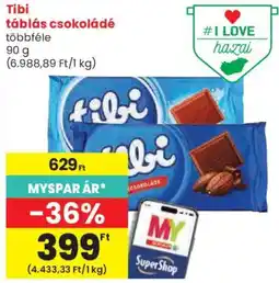 Spar Tibi csokoládé ajánlat