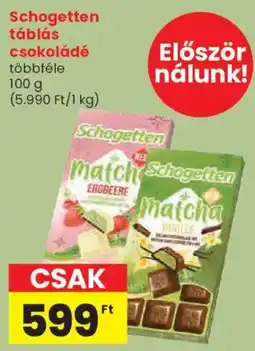Spar Schoggetten táblás csokoládé ajánlat