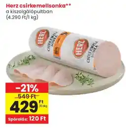 Spar Herz csirkemellsonka ajánlat