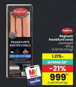 Spar Regnum frankfurti virsli ajánlat