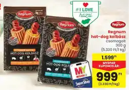 Spar Regnum hot-dog kolbász ajánlat