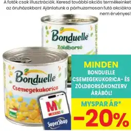 Spar Bonduelle csemegekukorica és zöldborsókonzerv ajánlat
