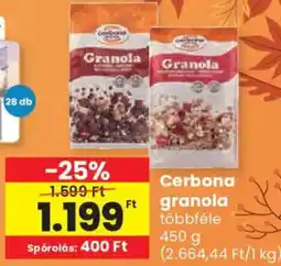 Spar Cerbona granola ajánlat