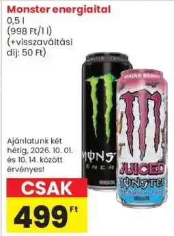 Spar Monster energiailtal ajánlat