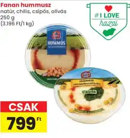 Spar Fanan hummusz ajánlat