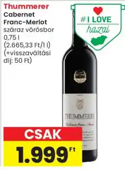 Spar Market Thummerer cabernet franc-merlot ajánlat