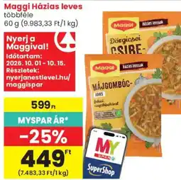 Spar Market Maggi házias leves ajánlat